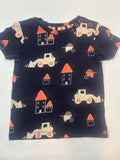 T-shirt noir motif tracteur garçon Smile – Taille 68 (neuf)
