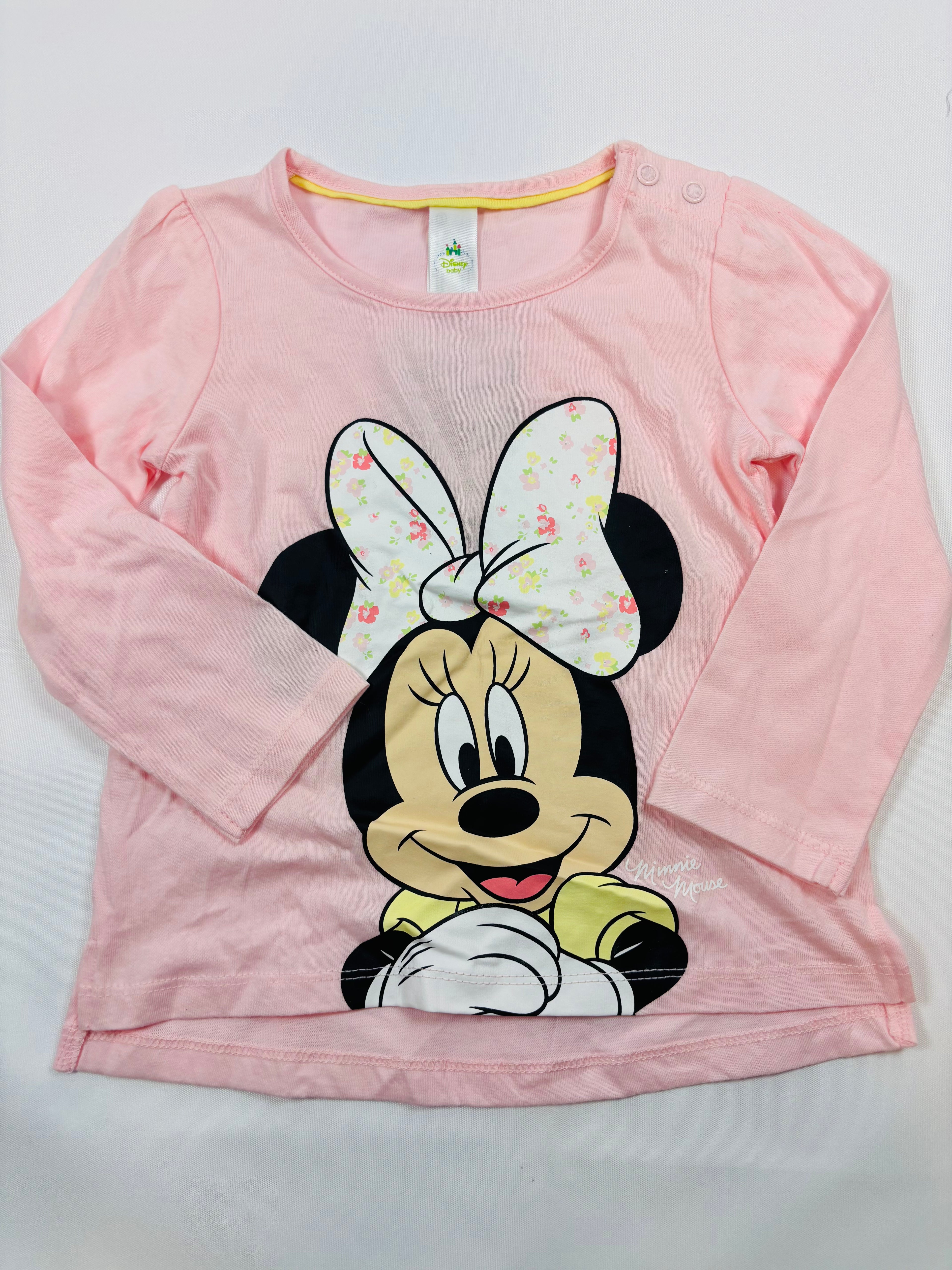 T-shirt manches longues rose motif Minnie - C&A - 86