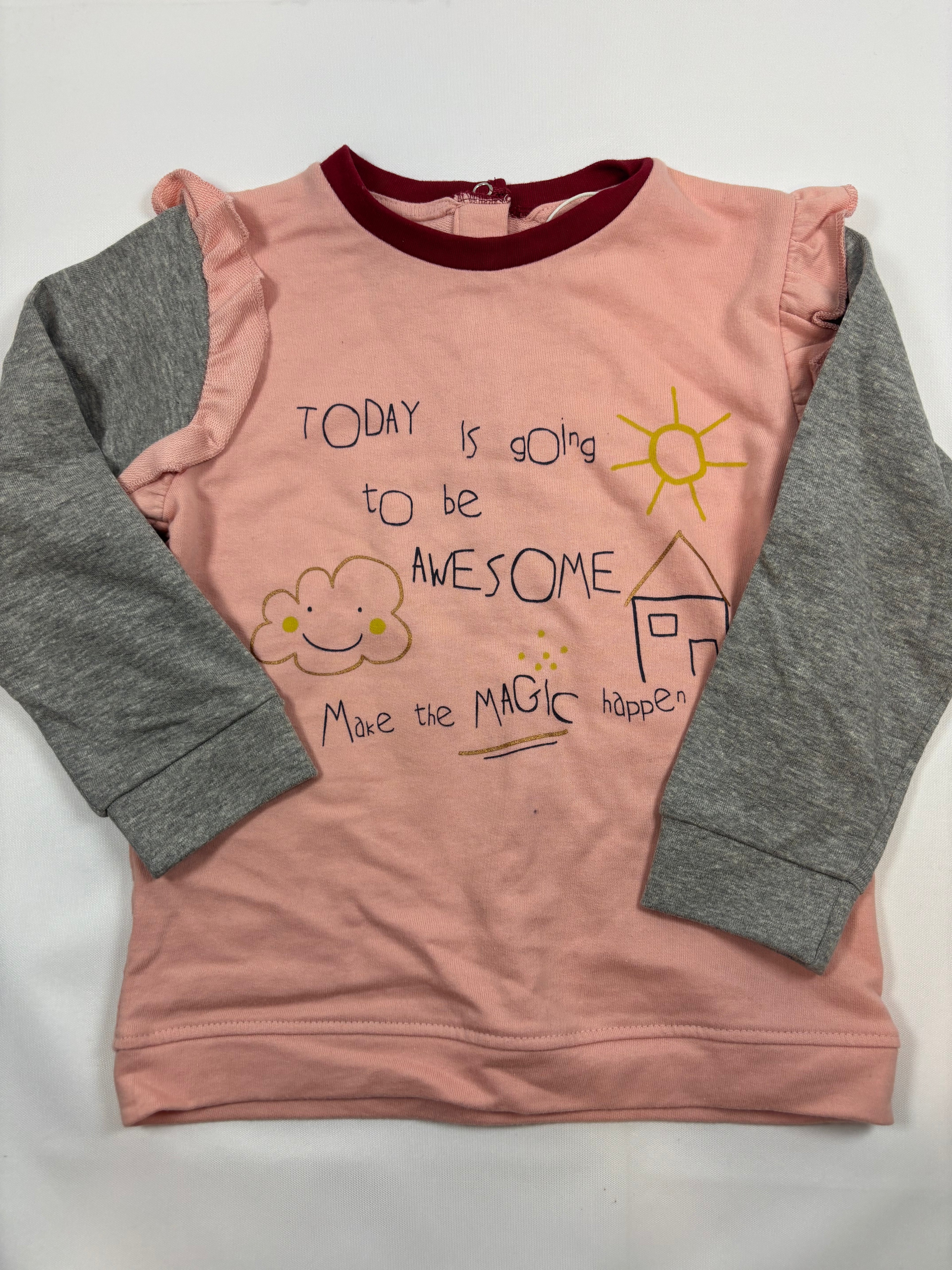 Sweat-shirt rose uni Manor fille – Taille 92