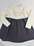 Robe blanche et grise Fagottino – fille, 92