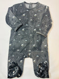 Pyjama une pièce gris et rose Kiabi fille – Taille 80