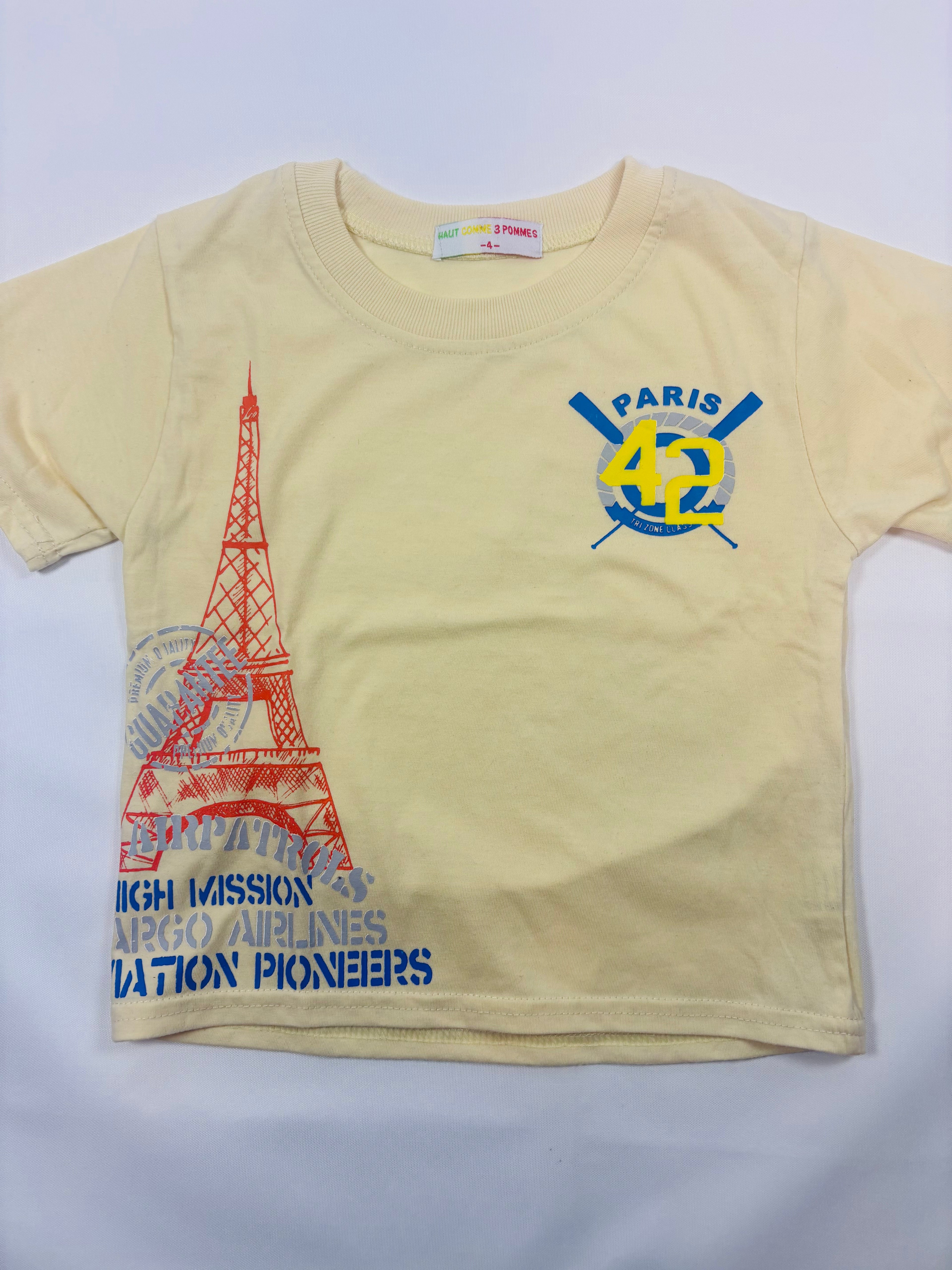T-shirt manches courtes – Haut comme 3 pommes – Garçon taille 104