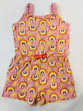 Combinaison rose motif arc-en-ciel fille – taille 98/104