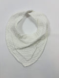 Bavoir blanc en mousseline fille - Smile