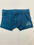Boxer Bleu Motif Tracteur - Garçon 110/116