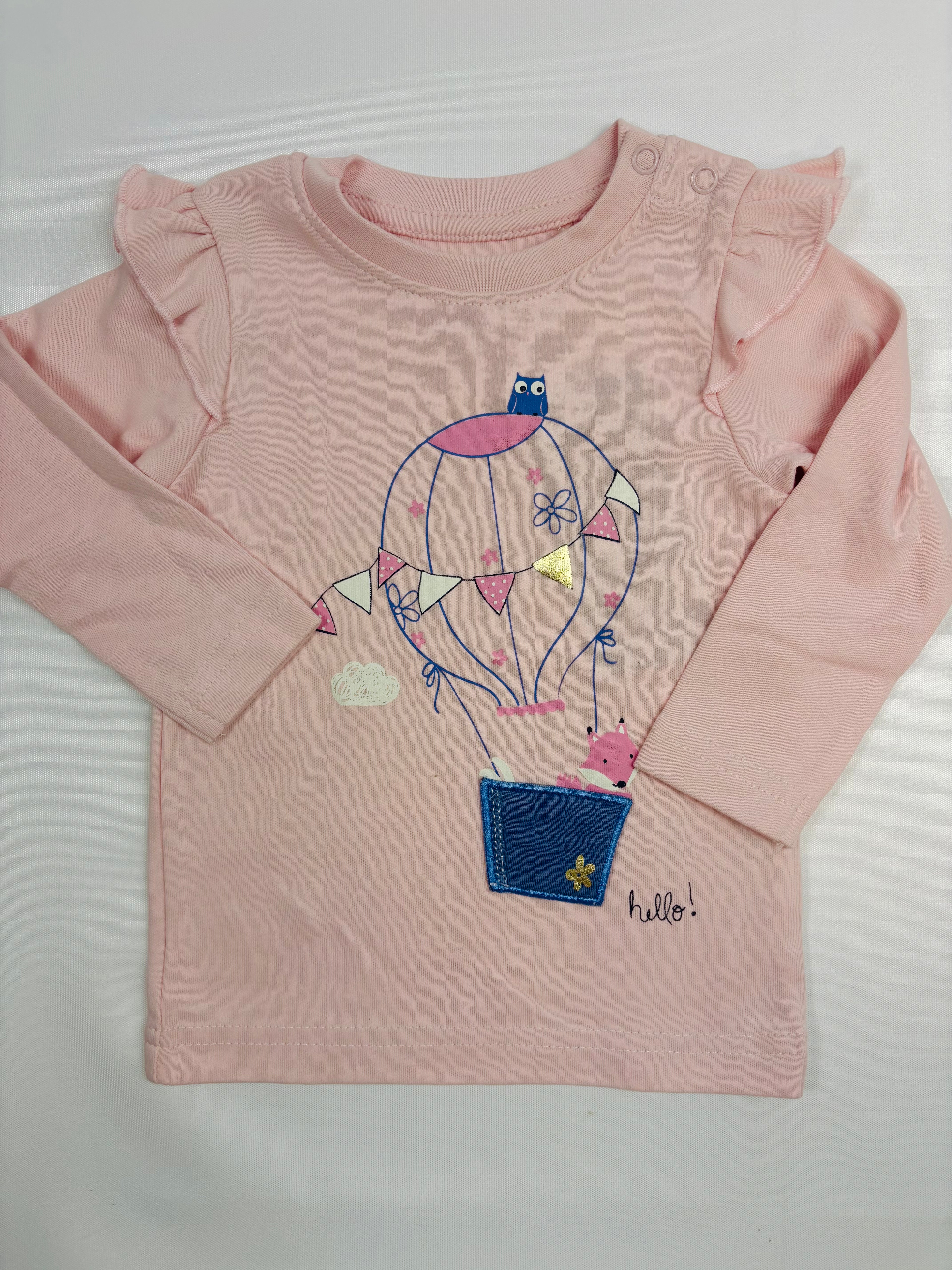 Sweat-shirt rose motif montgolfière Smile – 68