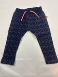 Bas de jogging bleu foncé et rose uni Fagottino – Fille 86
