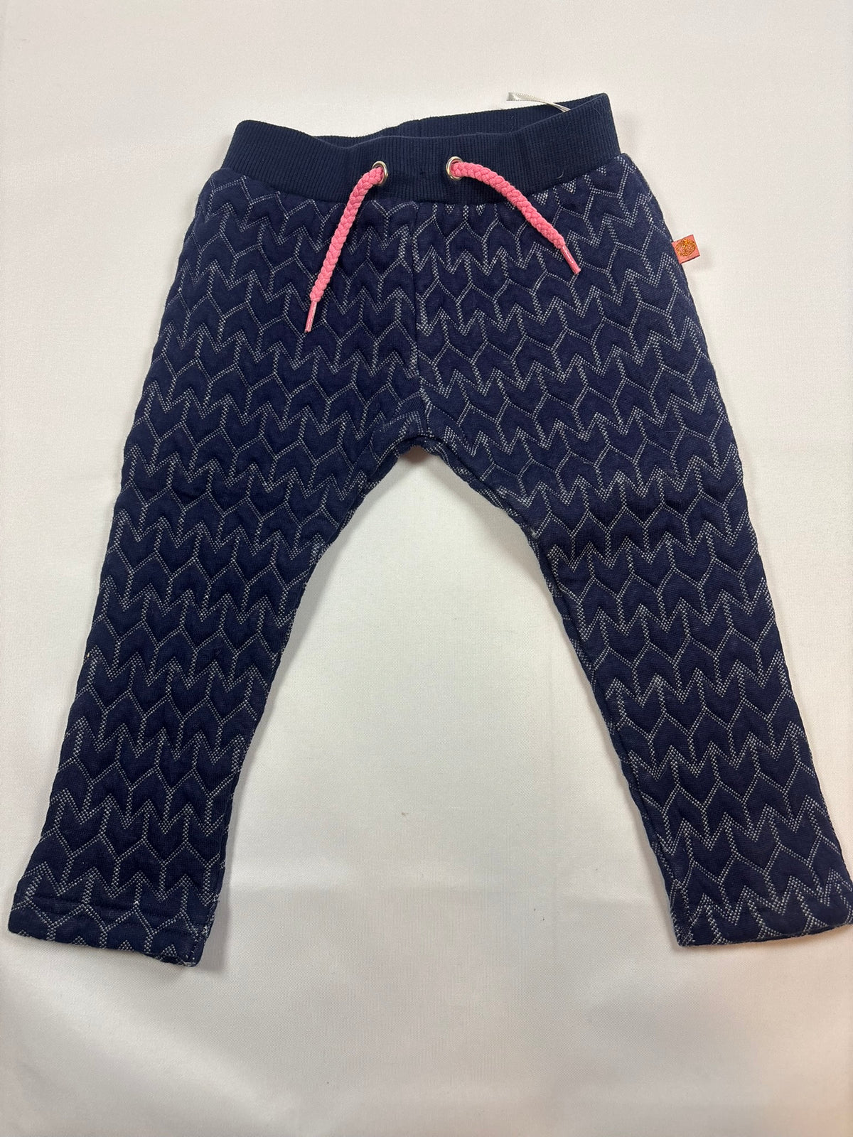 Bas de jogging bleu foncé et rose uni Fagottino – Fille 86