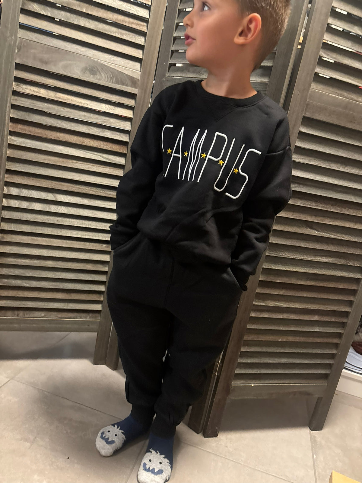 Ensemble jogging noir uni Free Star, garçon