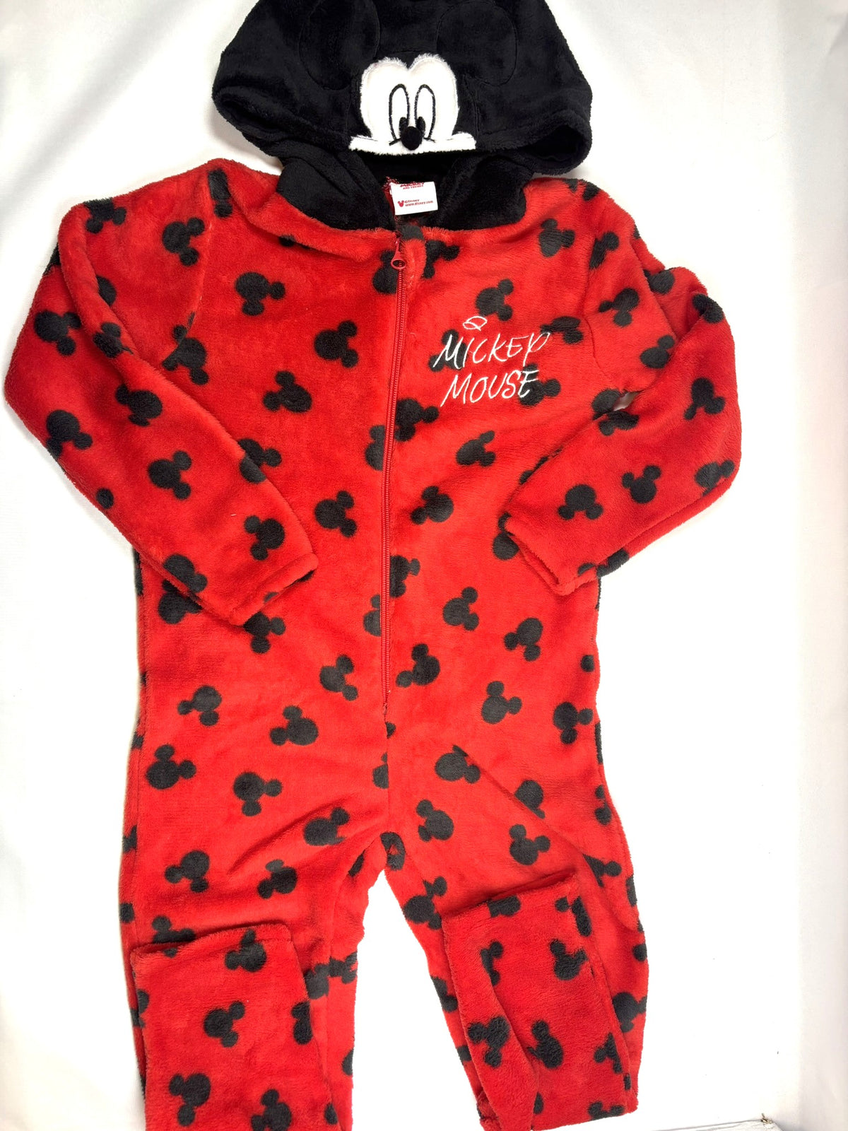 Combinaison une pièce rouge et noire motif Mickey Disney, taille 110–116