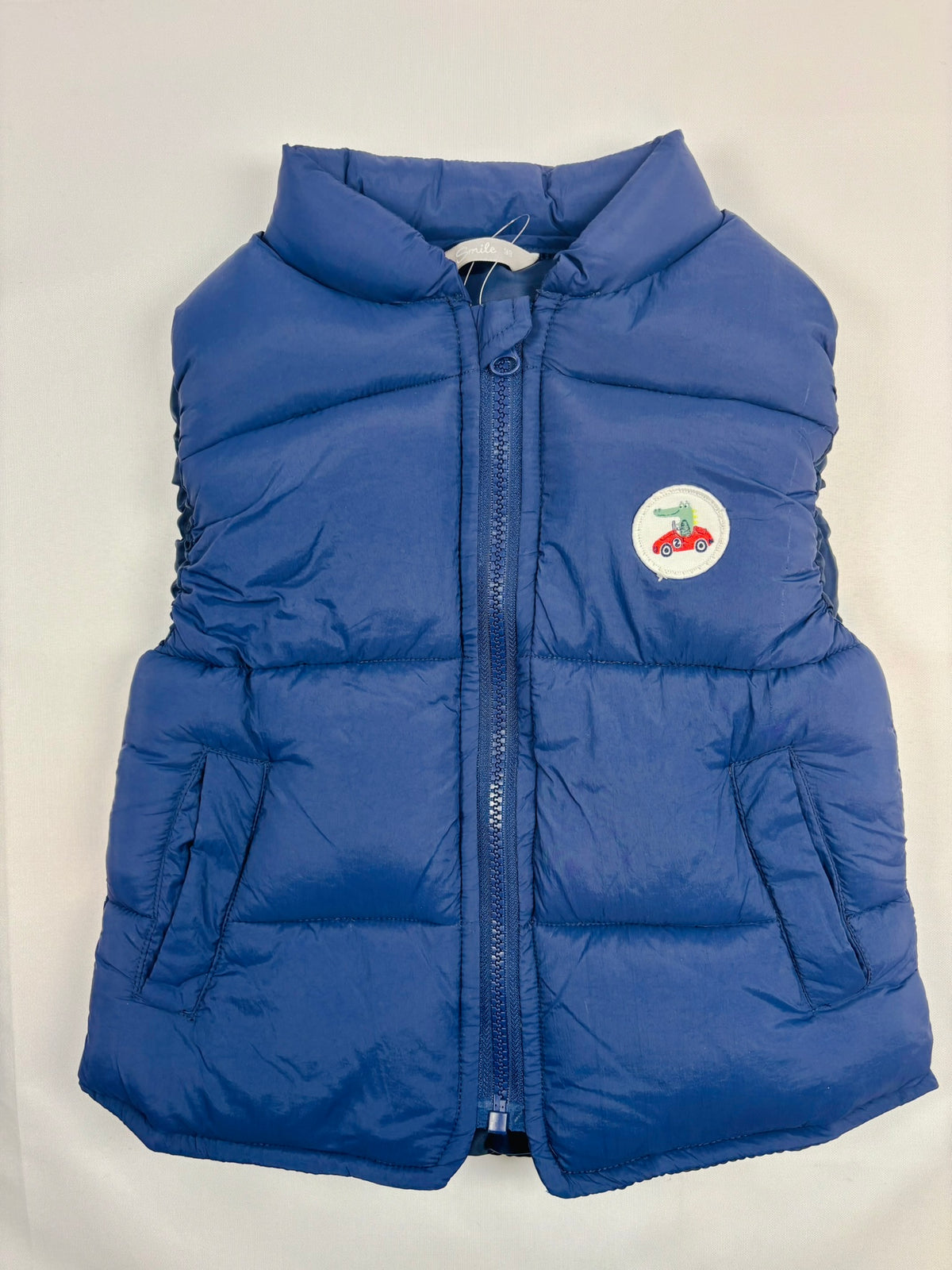 Gilet doudoune bleu Smile, garçon, 98