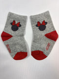 Chaussettes Orchestra grises et rouges unies – 17–18 – Neuves