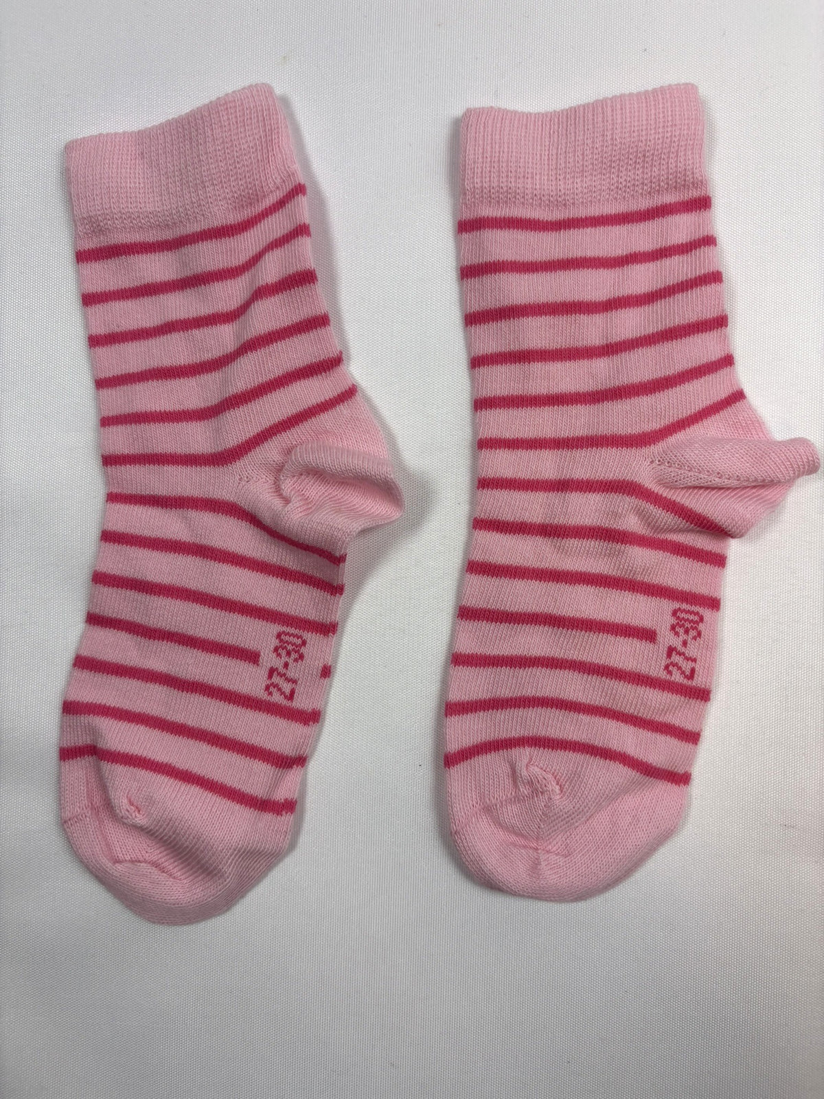Chaussettes Smile roses rayées – 27–30 – Neuves