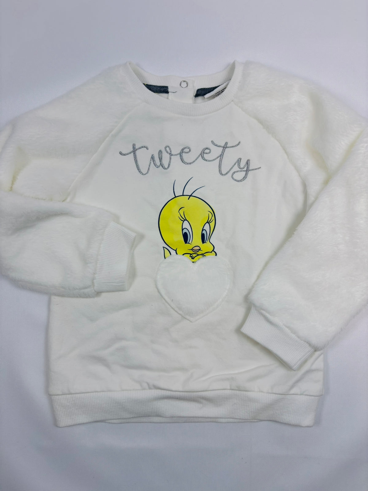 Pull blanc à motif Titi Looney Tunes, fille, 92