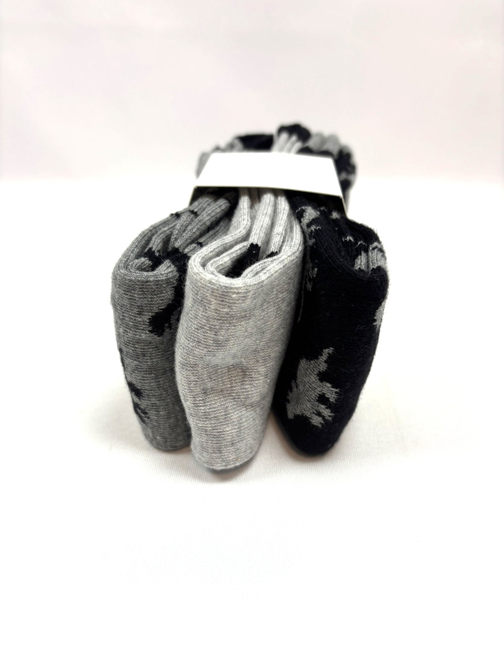 Lot de 3 paires de chaussettes Smile dinosaures noires et grises – 31–34 – Neuves