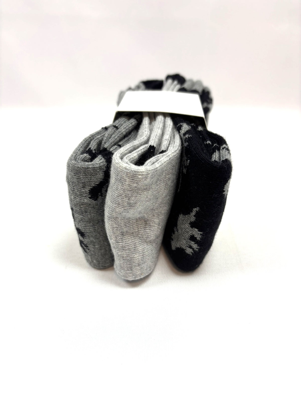 Lot de 3 paires de chaussettes Smile dinosaures noires et grises – 31–34 – Neuves