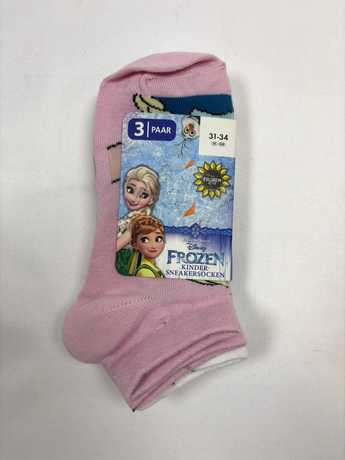 Lot de 3 paires de chaussettes Sinsay roses Reine des neiges – 31–34 – Neuves