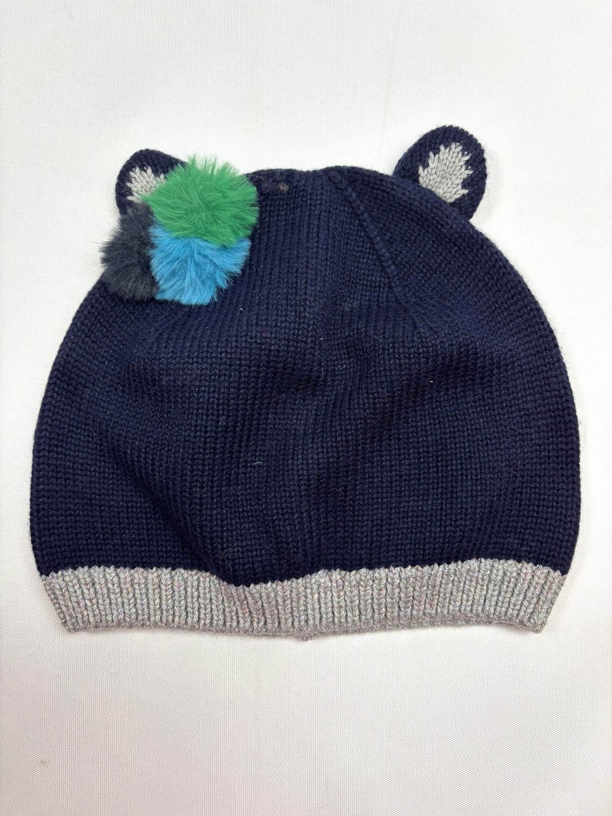 Bonnet bleu et gris Catimini – taille 46 (12-18 mois)