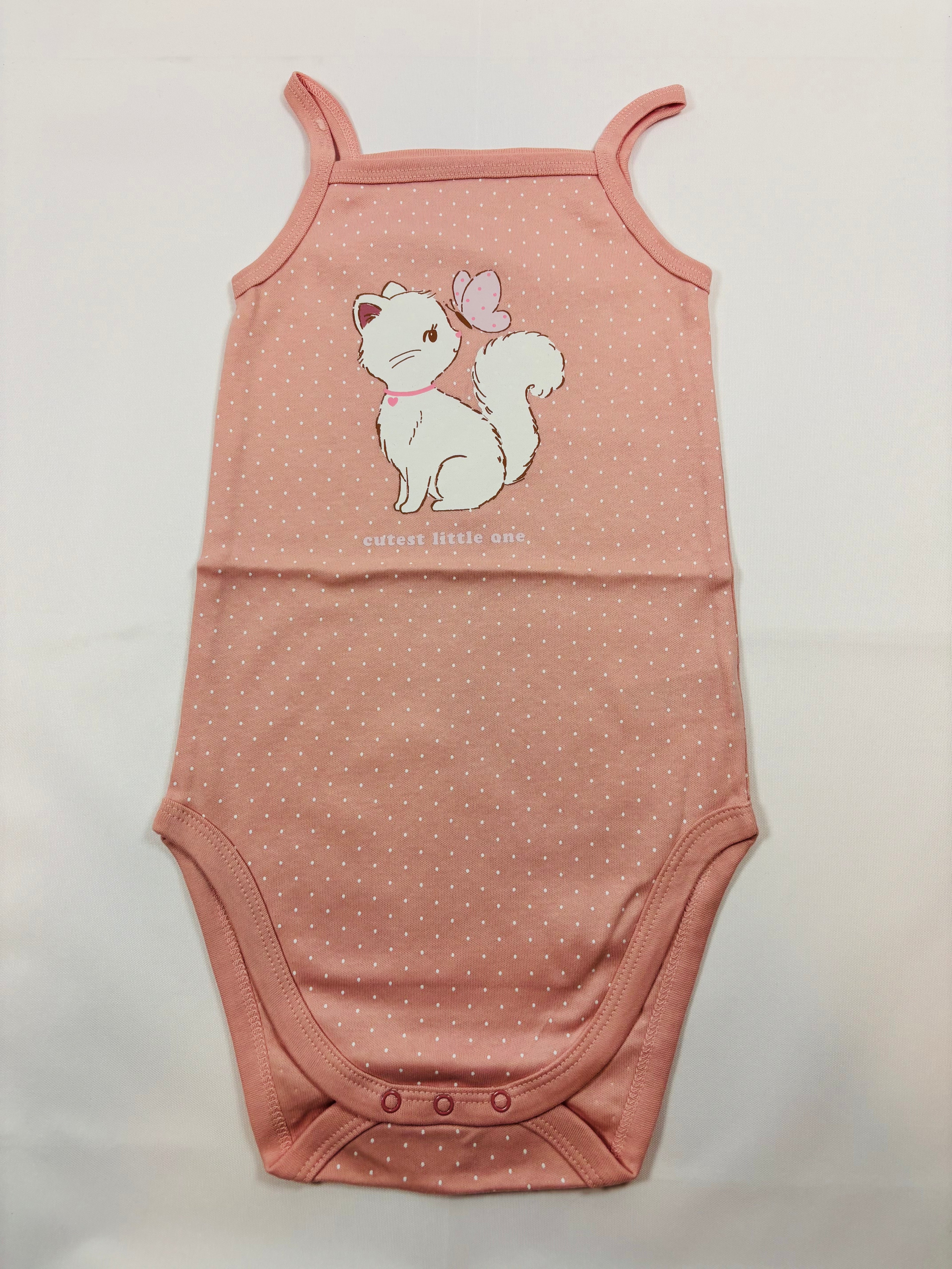 Body motif chat C&A — Fille taille 104, rose