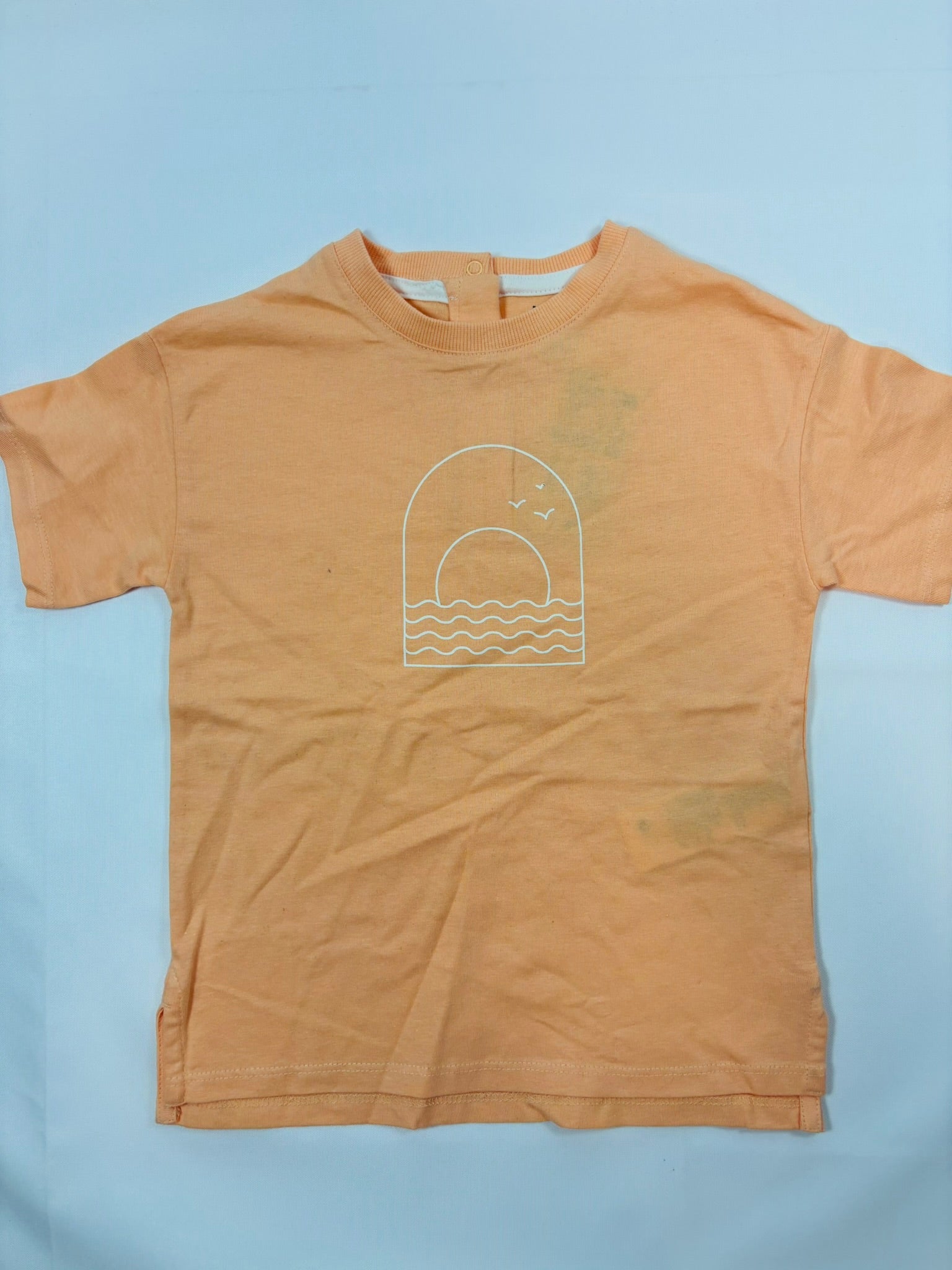 T-shirt orange uni garçon – Smile | 62-68