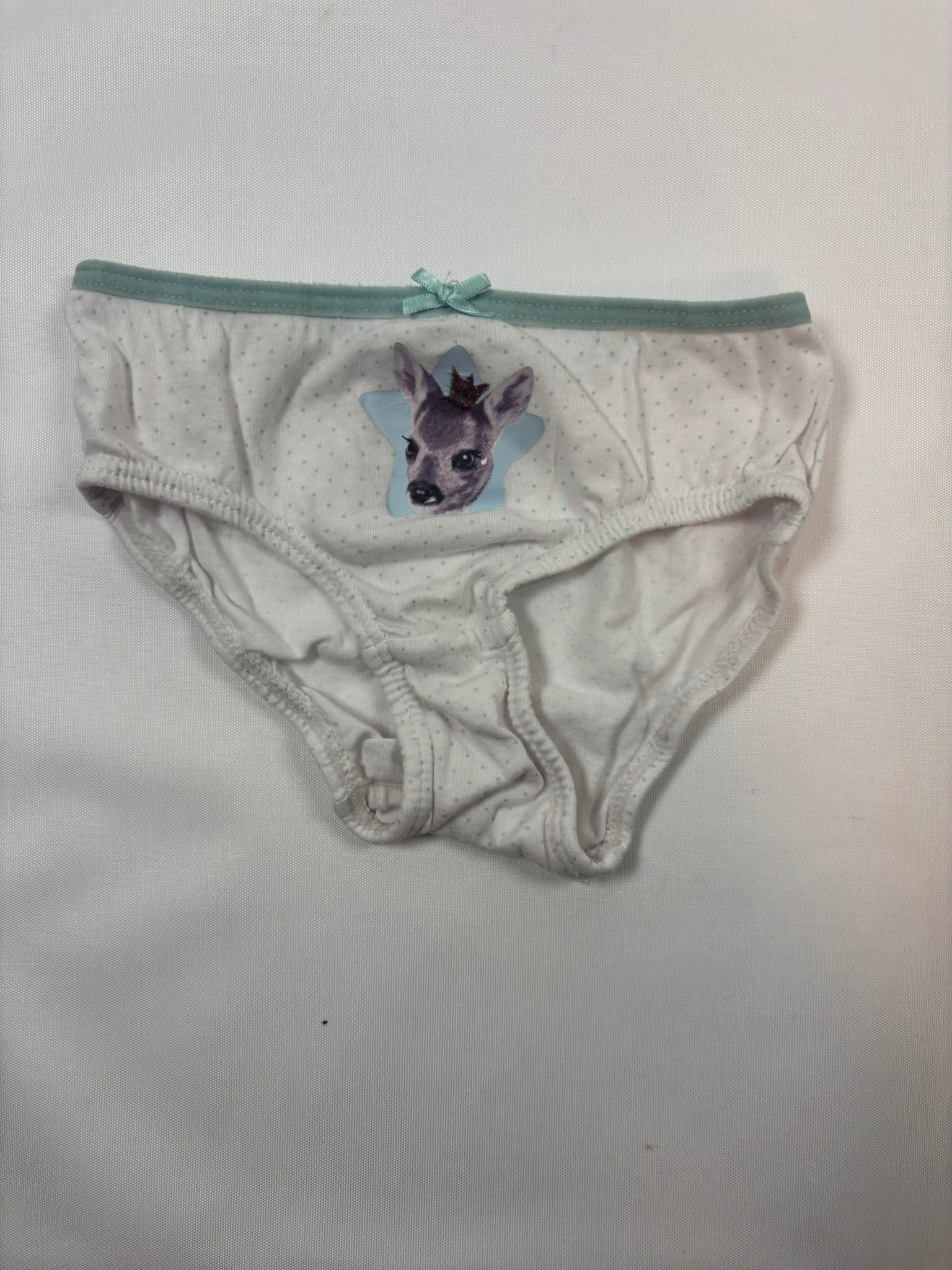 Slip blanc et bleu motif animaux fille H&M – taille 98-104