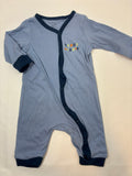 Pyjama 1 pièce bleu uni Fox and Bunny, garçon 62