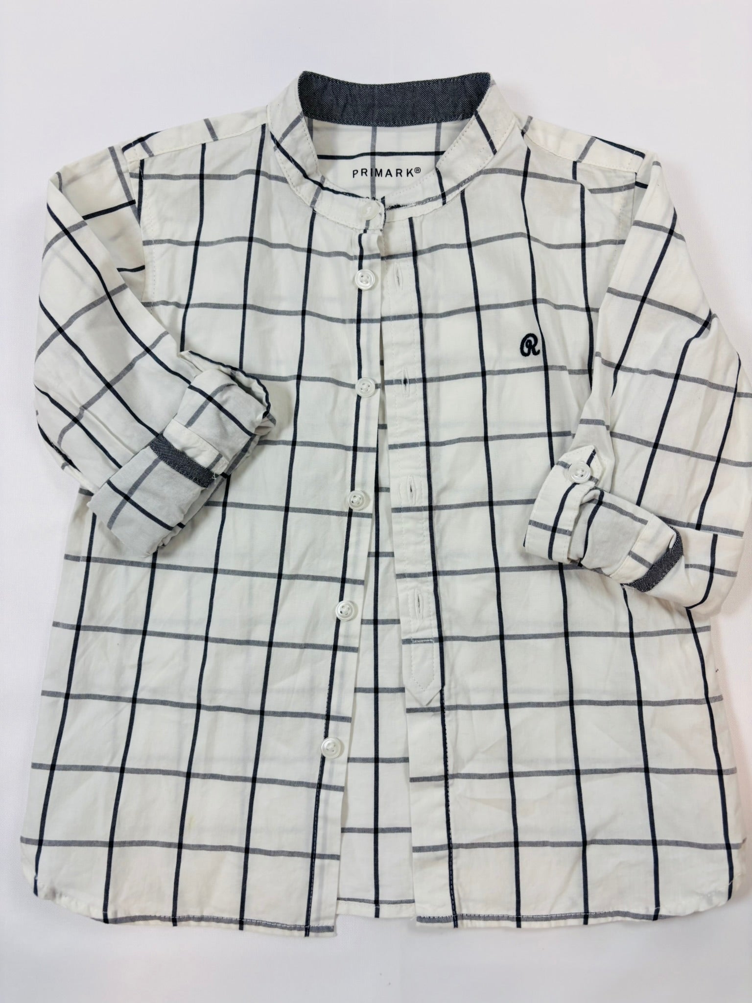 Chemise blanche et noire garçon – taille 98