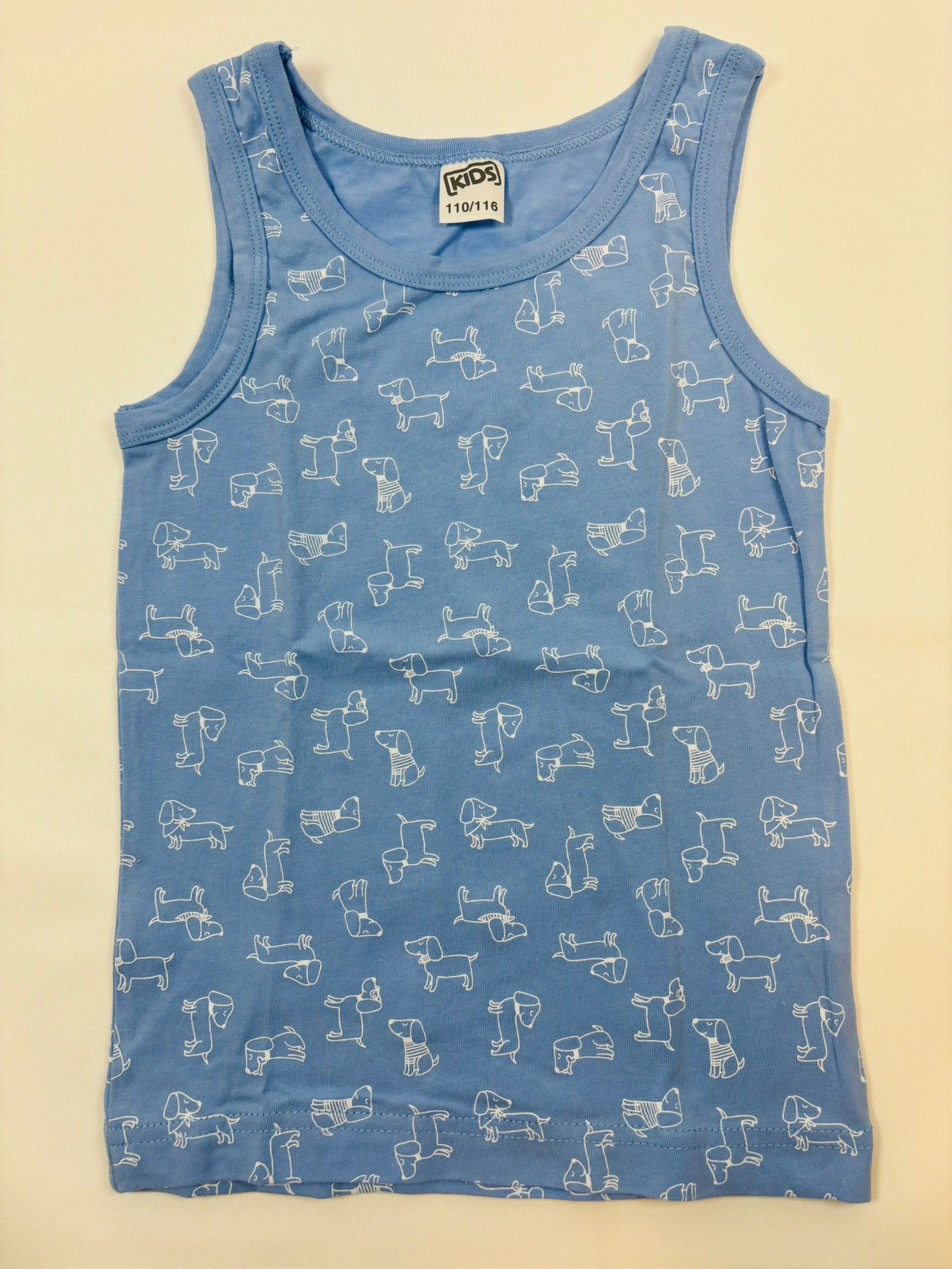 Débardeur bleu motif chiens – Garçon