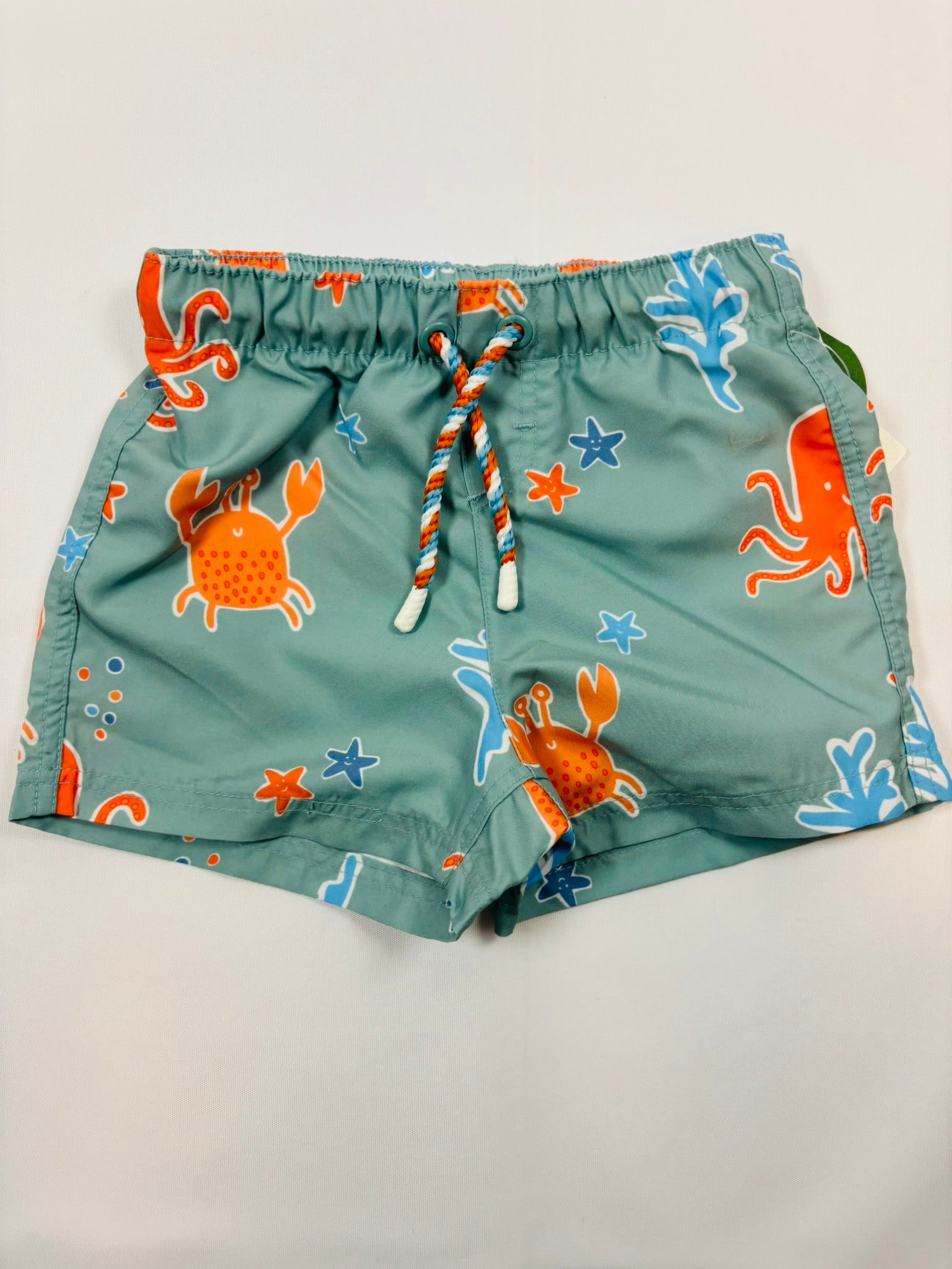 Boxer de bain bleu motif crabes garçon – Smile | 80