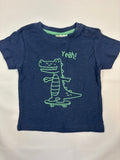T-shirt garçon bleu motif dinosaure - Smile