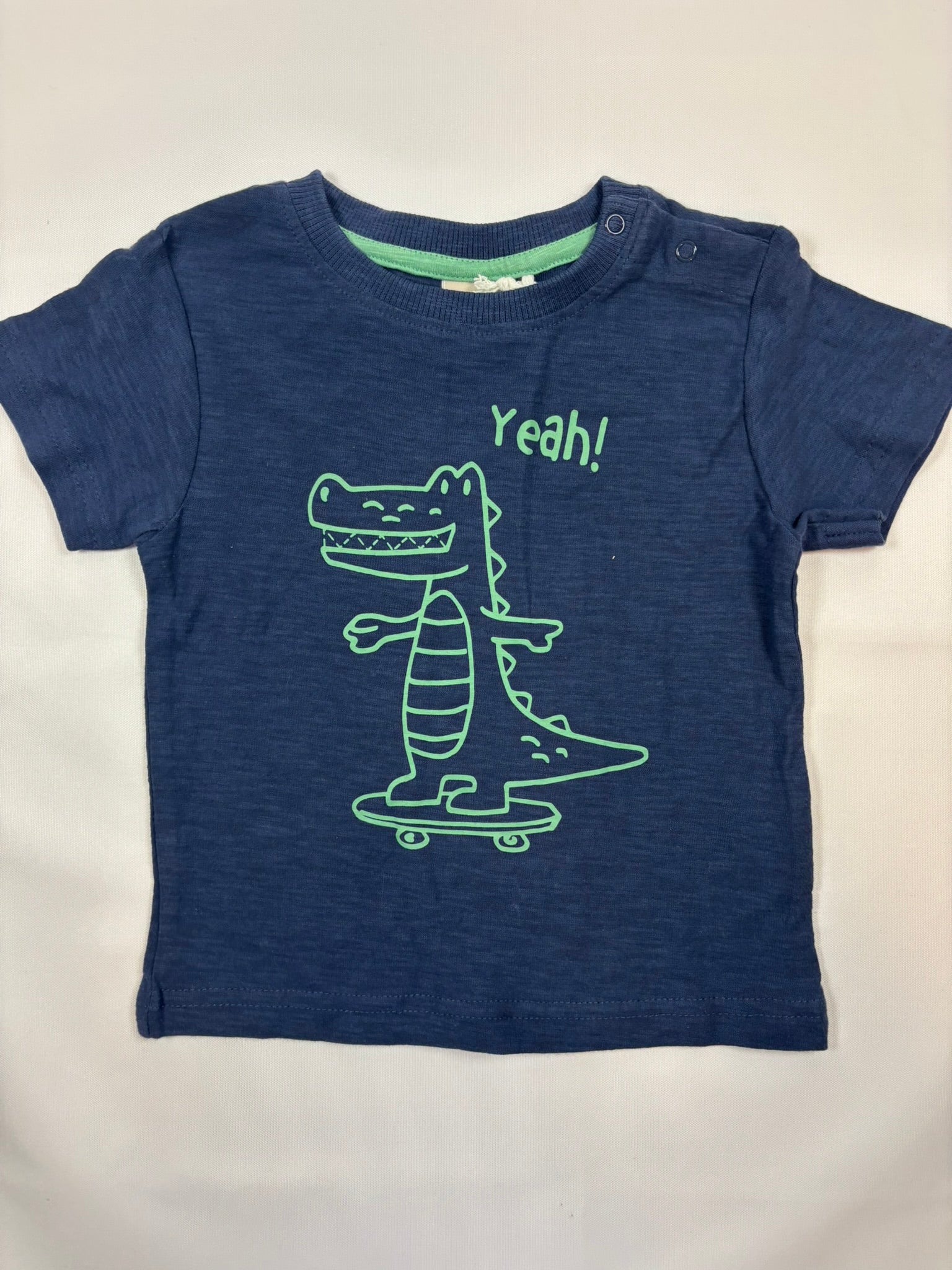 T-shirt garçon bleu motif dinosaure - Smile