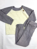 Ensemble jogging et pull gris uni Smile – Unisexe 86–92