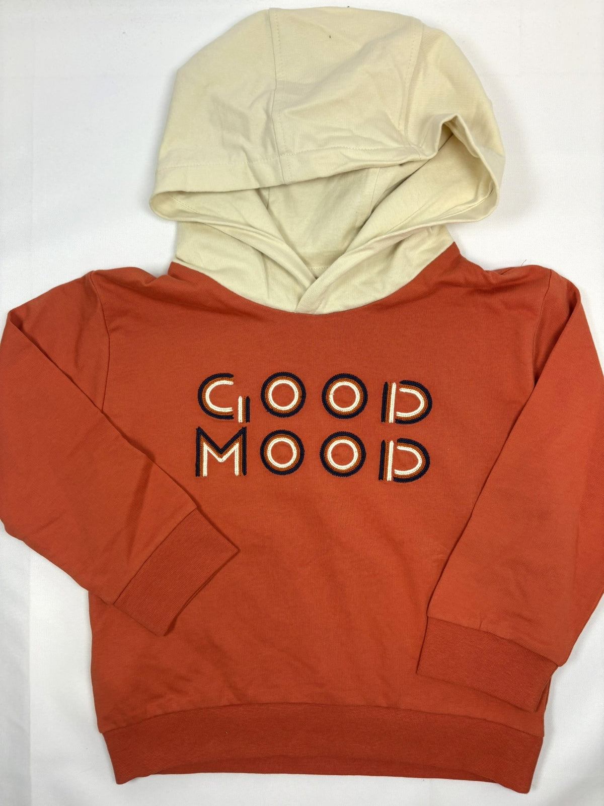 Pull à capuche orange et blanc Mayoral – Garçon 98