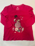 Sweat-shirt rose à motif hibou Lupilu, fille 86-92