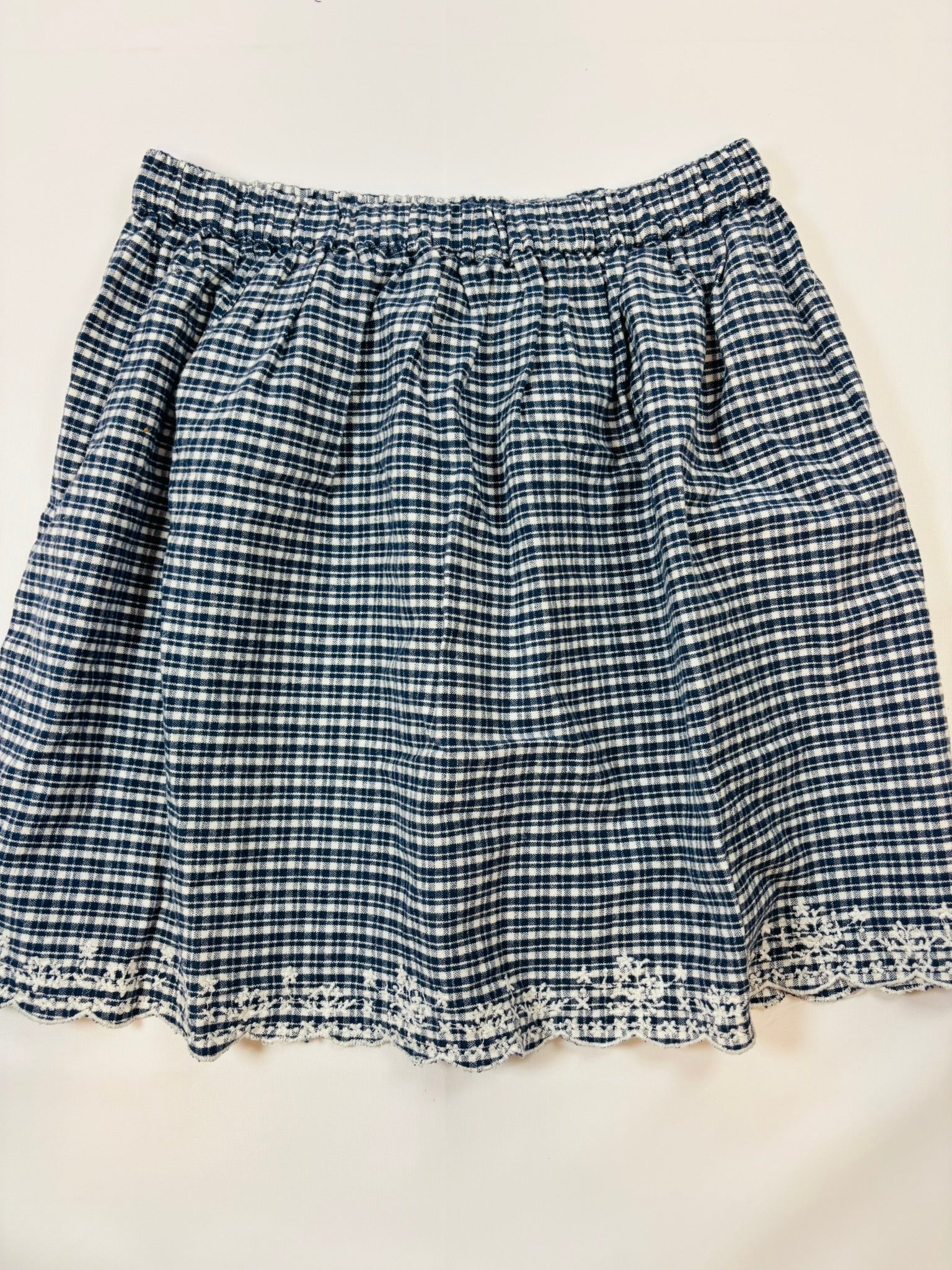 Jupe quadrillée blanche et bleue fille – taille 146-152