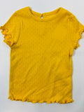 T-shirt fille jaune uni - Kiabi
