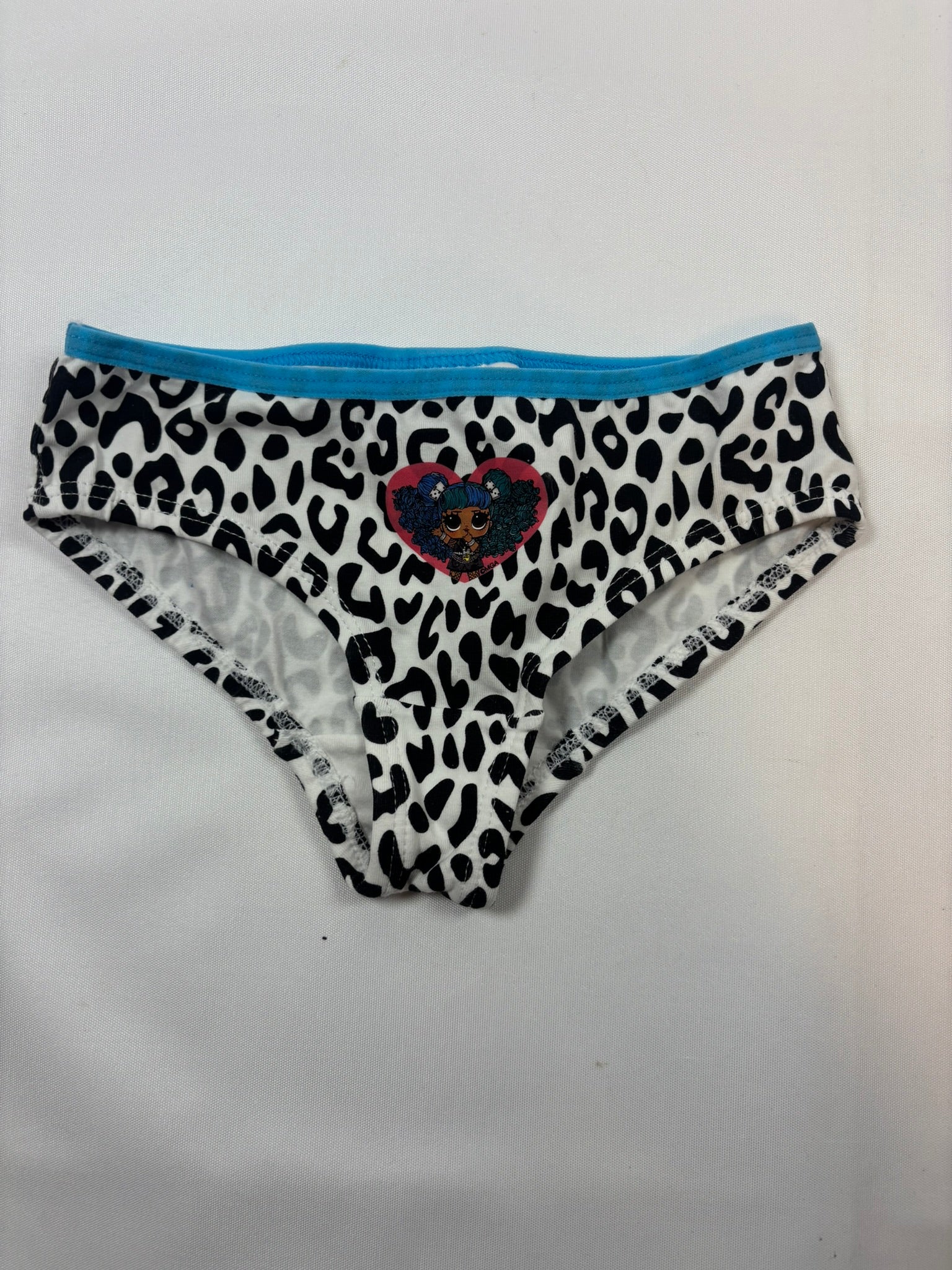Slip blanc à pois bleus et noirs motif poupée LOL fille H&M – taille 98-104