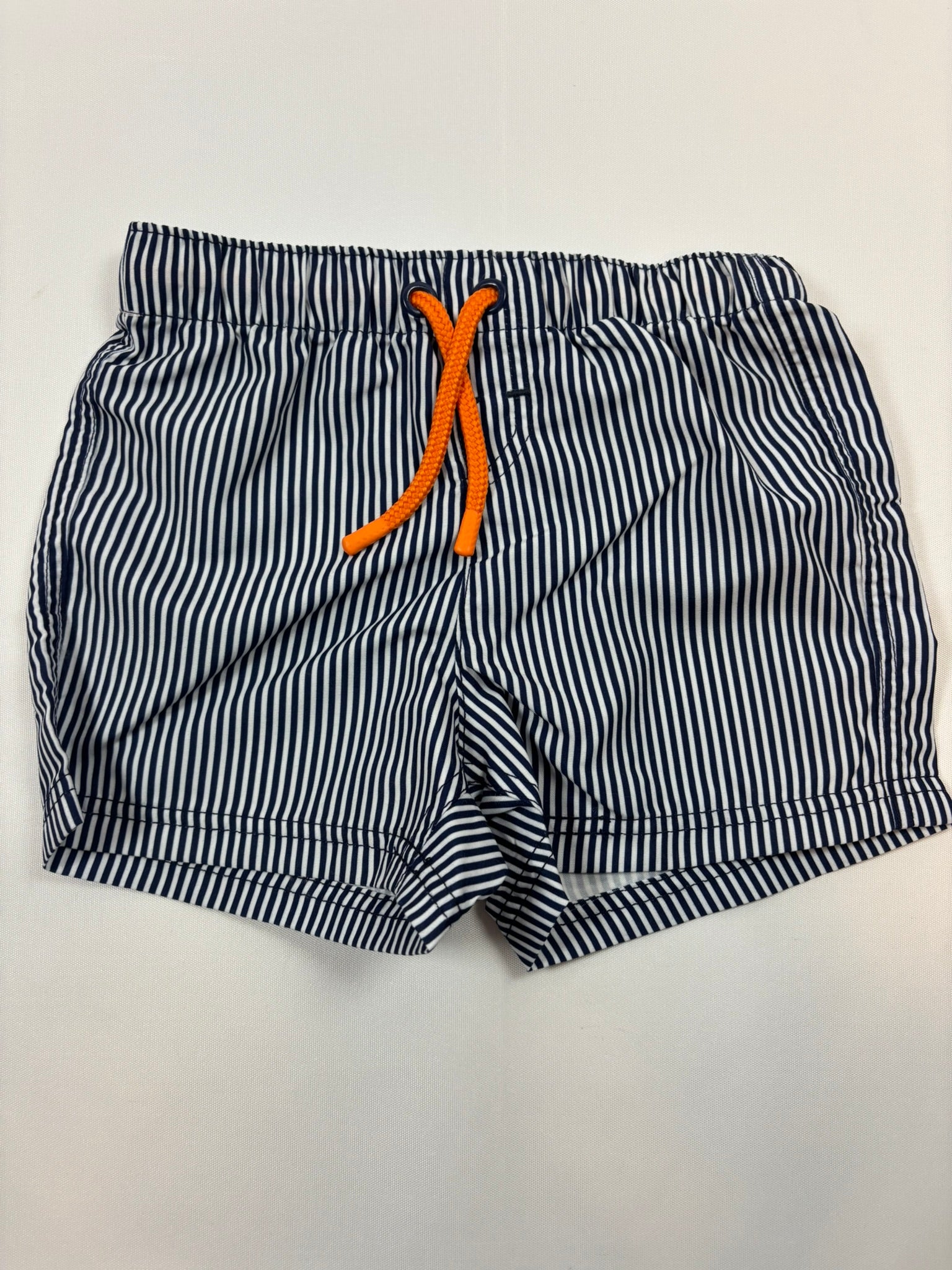 Boxer de bain blanc rayé bleu garçon – Smile | 80