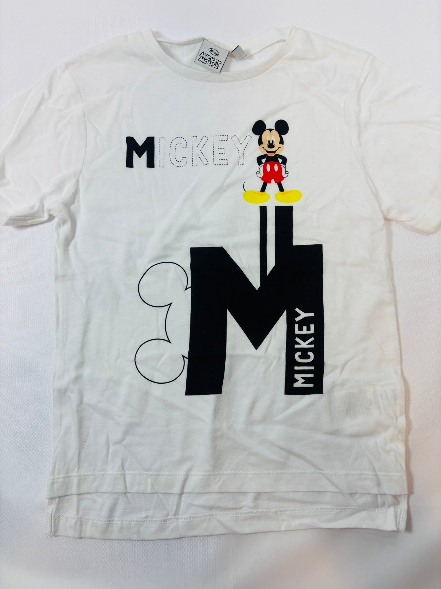 T-shirt blanc et noir motif Mickey garçon – Disney | 128