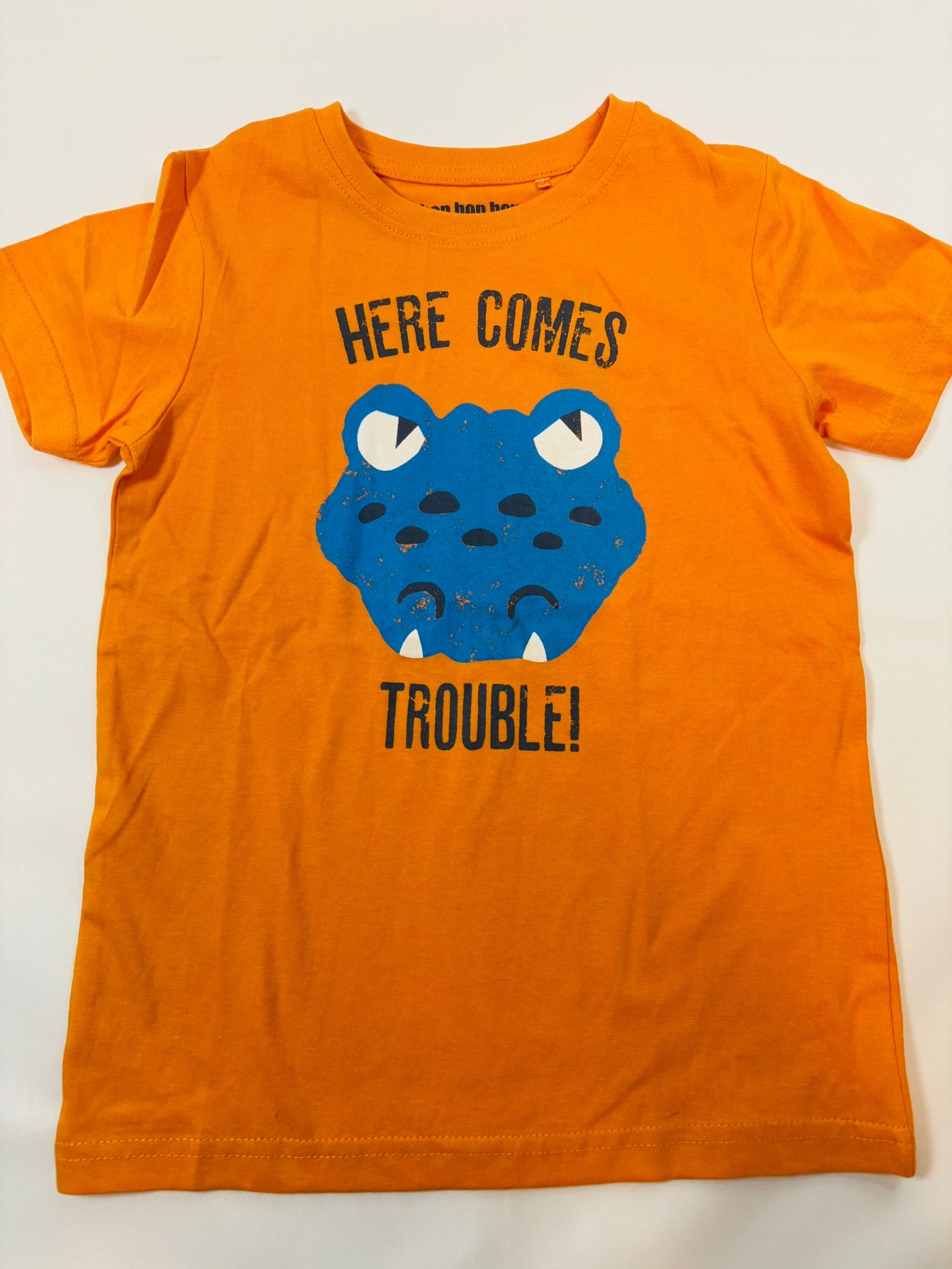 T-shirt Bon Bon Boys – Orange motif dragon | Taille 116