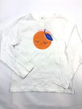 Sweat-shirt blanc à motif mandarine OVS, fille, 98