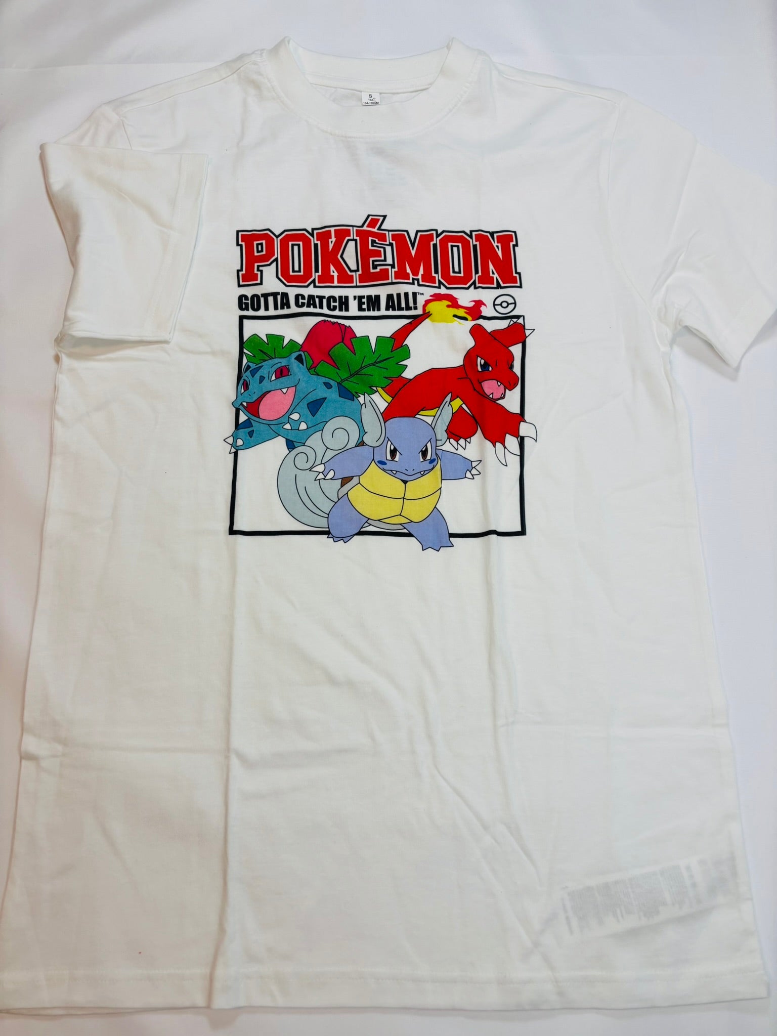 T-shirt blanc motif Pokémon garçon – taille 158-164