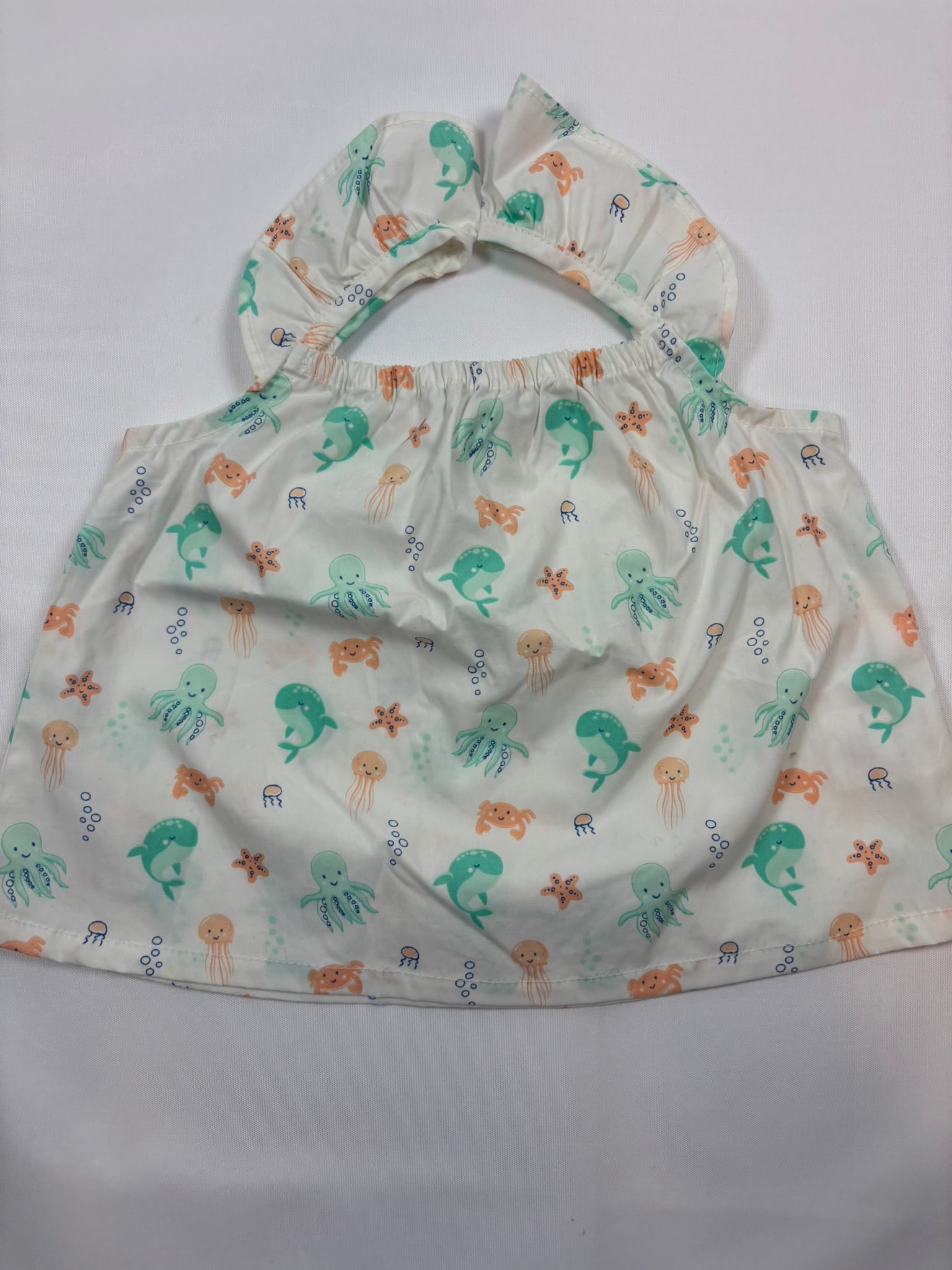 Débardeur fille blanc motif animaux de la mer - Smile