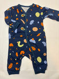 Pyjama 1 pièce bleu à motif courges Fox and Bunny, garçon 62