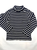 Sweat-shirt col roulé rayé bleu et blanc Fagottino – Unisexe 86