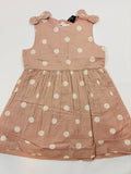Robe beige à pois blanc fille – Kiabi | 80