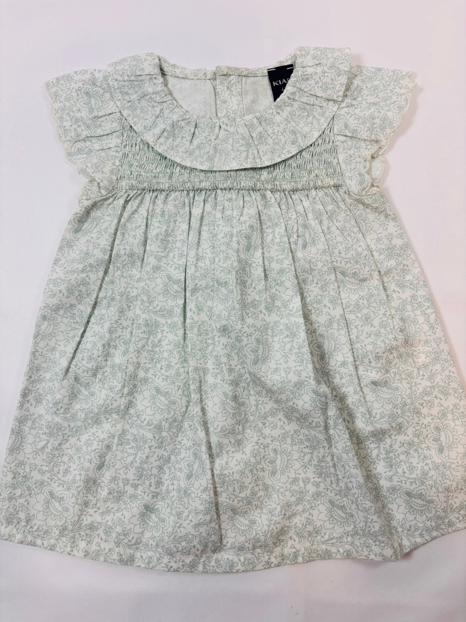 Robe fille blanche motif fleurs - Kiabi