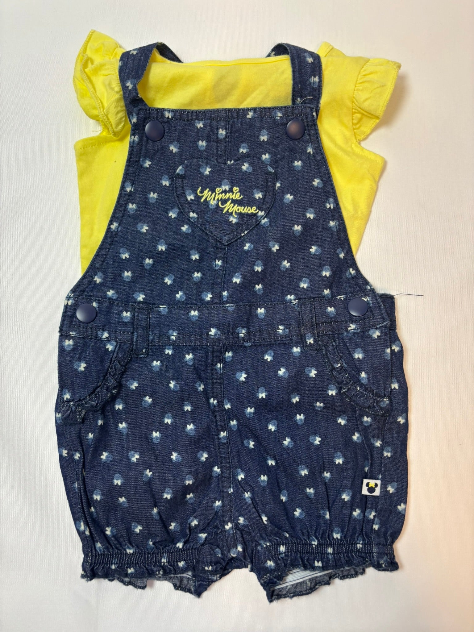 Ensemble 2 pièces fille bleu et jaune - C&A