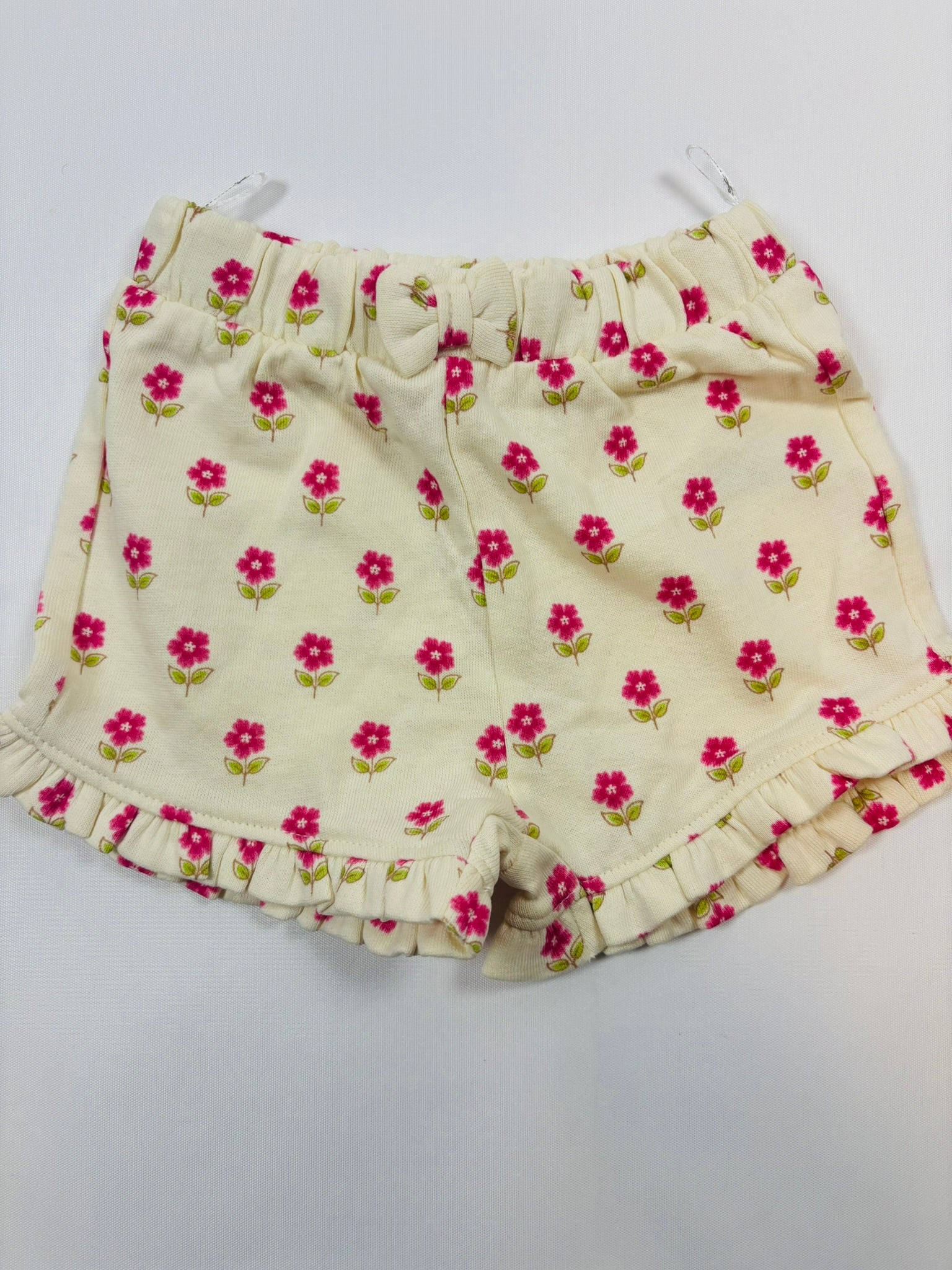 Short fille blanc motif fleurs - C&A