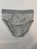 Slip gris rayé blanc garçon Migros – taille 110-116